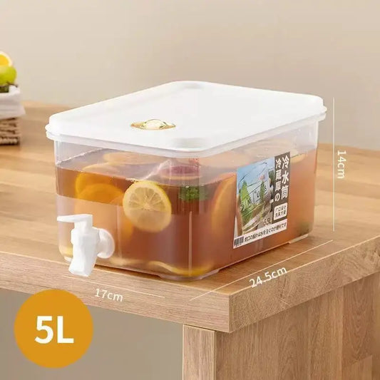 Large Capacity Refrigerator Beverage Dispenser with Spout, Easy Pour Spout, Great for Ice Lemonade, Fruit Teapot /Water Bottle