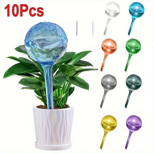 10pcs Clear Plant Watering Globes Automatic Drip Irrigation System