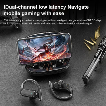 For CB&JBL Bluetooth TWS Wireless Earphones A520 Auricles Headphones EarHooks Game Headset Sports Touch Control Earbuds with Mic