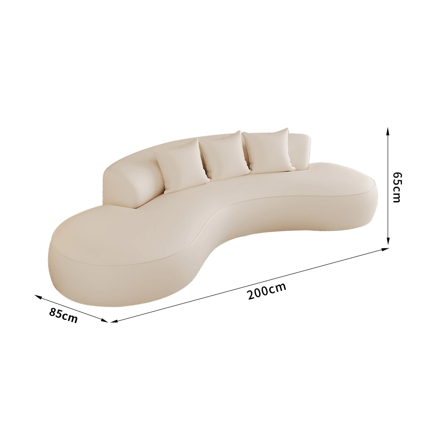 Nordic Cat-Scratch-Resistant Leather Living Room Sofa Modern Rest Area Reception Sofa Simple Curved Commercial Furniture FYSS