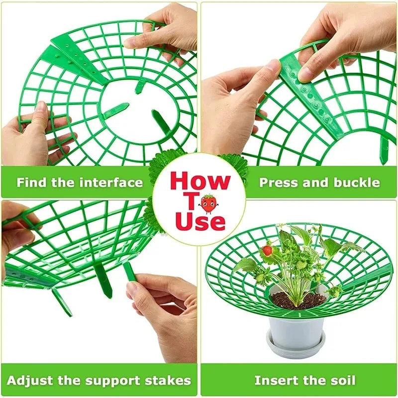5/10Pcs Strawberry Plant Supports with 3 Sturdy Legs Strawberry Growing Racks Protector Frame Holder Cage From Mold Rot Dirt