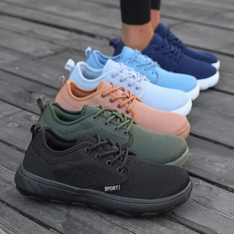 Men's and Women's Barefoot Shoes Wide Version Simple Platform Walking Sneaker Lace Up Outdoor Lightweight Casual Running Shoes
