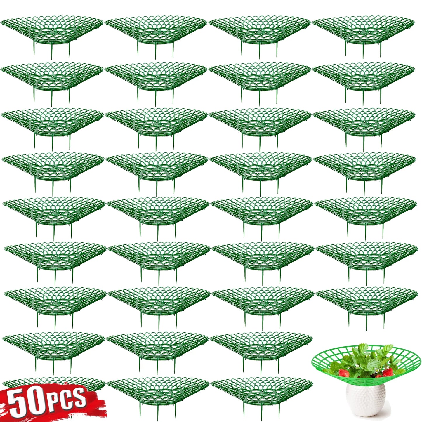 5-50Pcs Strawberry Plant Supports with 3 Sturdy Legs Strawberry Growing Racks Protector Frame Holder Cage From Mold Rot Dirt