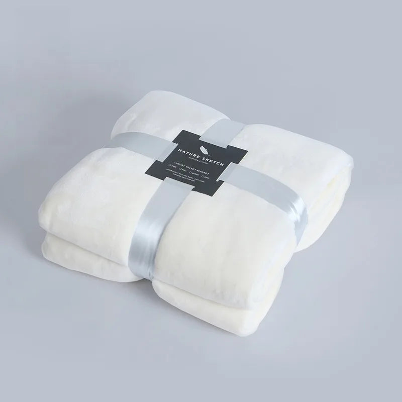 Blanket Flannel Blanket Winter Single Blanket Shawl Office Lunch Break Air Conditioner Coral Fleece Nap Blanket