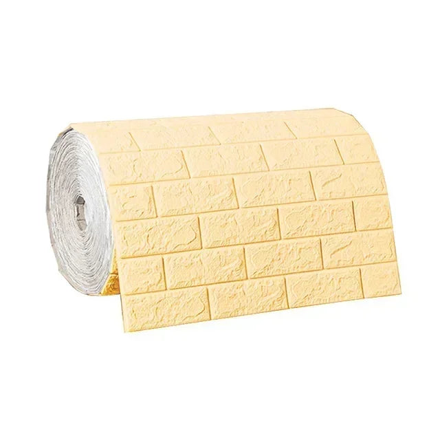 70cmx1/5/10m 3D Wallpaper Decoration Self-Adhesive Antique Foam Brick