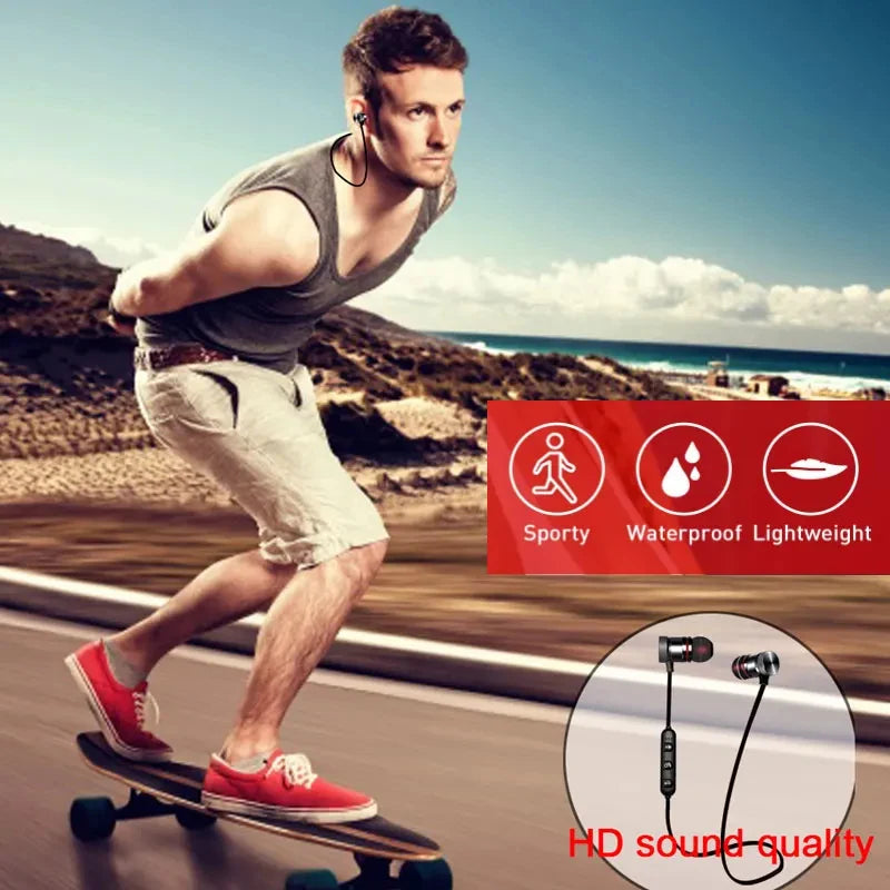1/2/3/4pcs Bluetooth Earphone Sports Neckband Magnetic Wireless Earphones Stereo Earbuds Music Headphones With Mic For Xiaomi