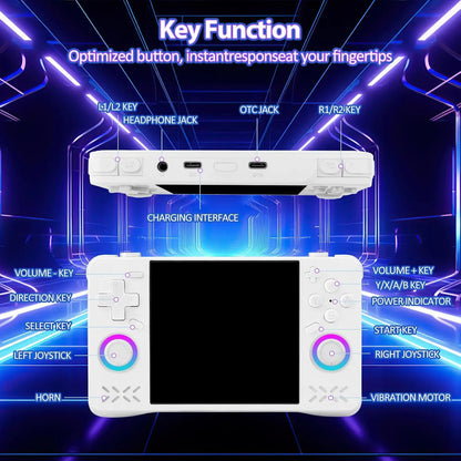 Upgraded XF40H Handheld Game Console Retro Gaming Console Preloaded Classic Games 4.0 Inch 4K HD IPS Screen Open Source Linux