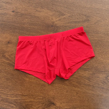 Man Underwear Men's Ice Silk Boxer Shorts Cool Underpants Summer Sexy Thin Panties U Pouch Lingerie Wholesale Price M-XXL
