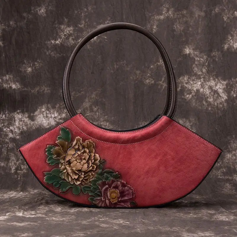 Retro genuine leather women's bag single-shoulder crossbody bags versatile handbag ins package 2025 new style fashion bag