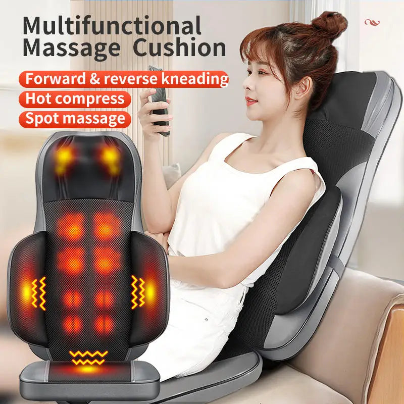 Jinkairui MINI Electric Massage Chair with Heating Vibration Gift for Parents Female Relatives Massage Cushion