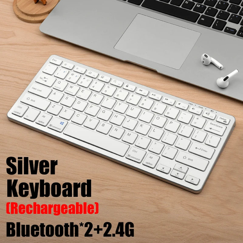 2.4G Wireless Keyboard Mouse Set Bluetooth 5.0 Keyboard Mouse Combo 3 modes Mini Keyboard Mouse For Laptop PC Accessories