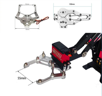 Arduino 4 DOF Metal Manipulator Mechanical Robot Arm Claw Kit with 20KG Digital Servo Motors DIY Arm
