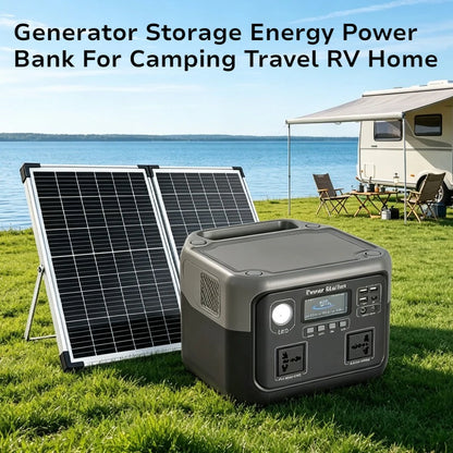New 800W Portable Power Station 600W/800W 589WH Solar Generator Backup Power Bank for Outdoor Camping, Home Emergency, RV Travel
