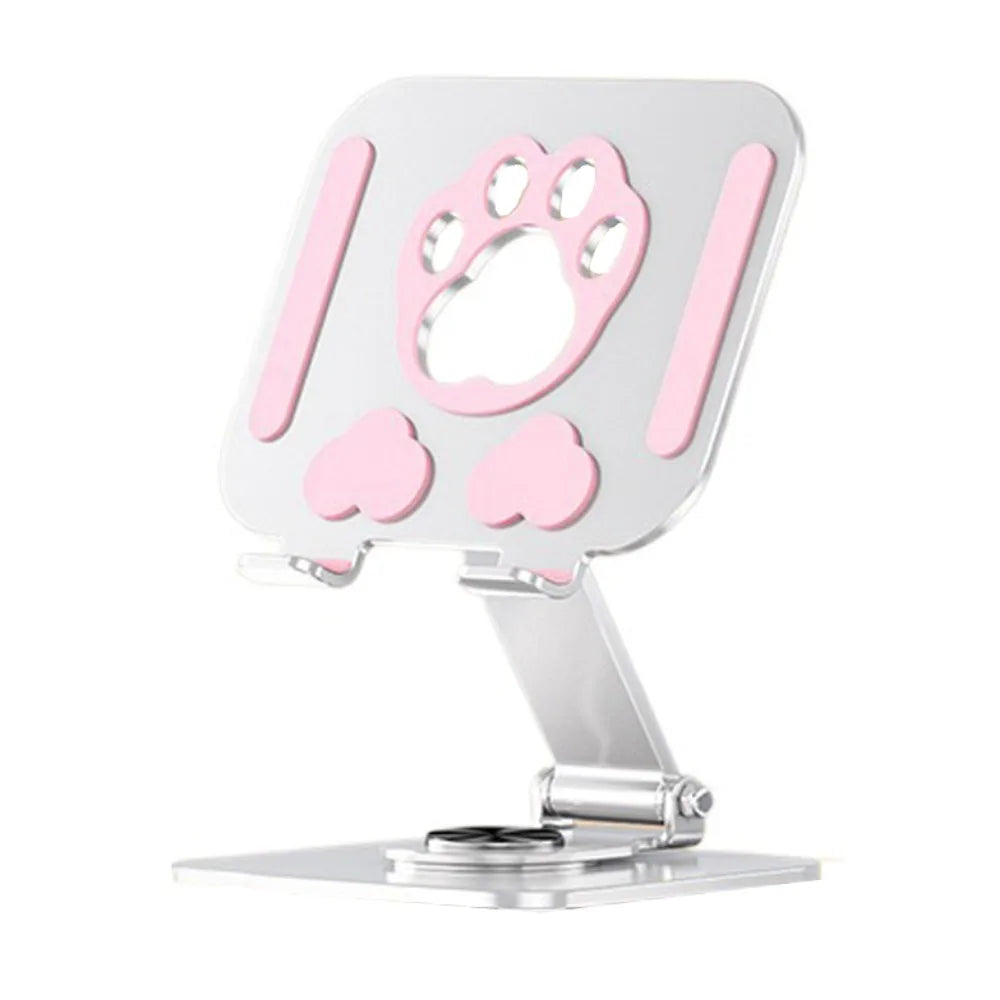 Portable Cat Paw Tablet Stand Adjustable Heat Dissipation Tablet Holder Multi Angle Metal Tablet Phone Bracket Universal