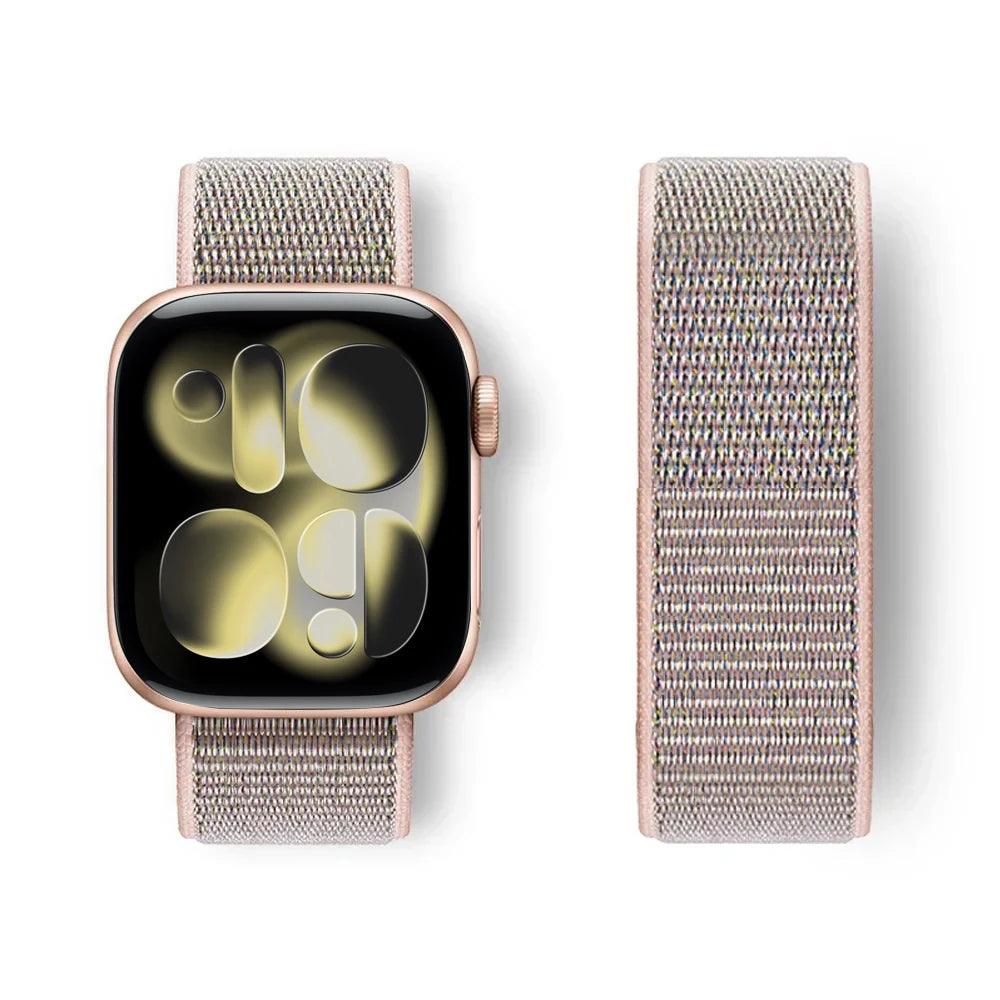 Nylon Loop for Apple Watch Band S11 46mm 40mm 44mm 45mm 42mm 41mm 49mm Smart Belt Bracelet for IWatch 11/10/9/8/7/6/SE/5/4 Strap