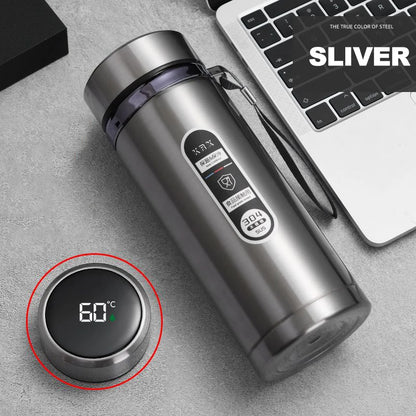 SoftAura Stainless Steel Thermos Bottle LED Temperature Display 500ML- 1L Sus304 Vacuum Flask Portable Cup  2026 New