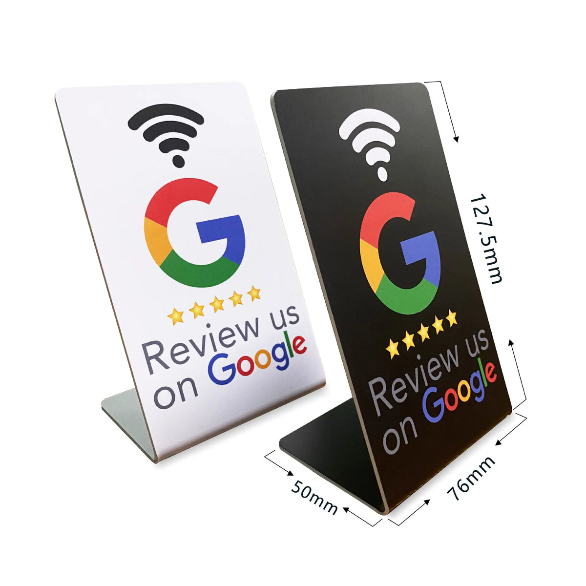 Tap The NFC Stand, Google NFC Review Card, Restaurant Bend Card, NFC Positive Review Card, Stand Desktop Review Card