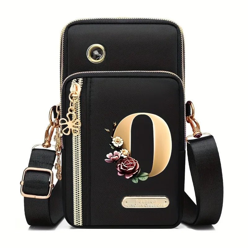 Huaben Letter Z Printed Fashion Casual Messenger Bag Change New Nylon Cloth New Mobile Phone Bag Women's Bag