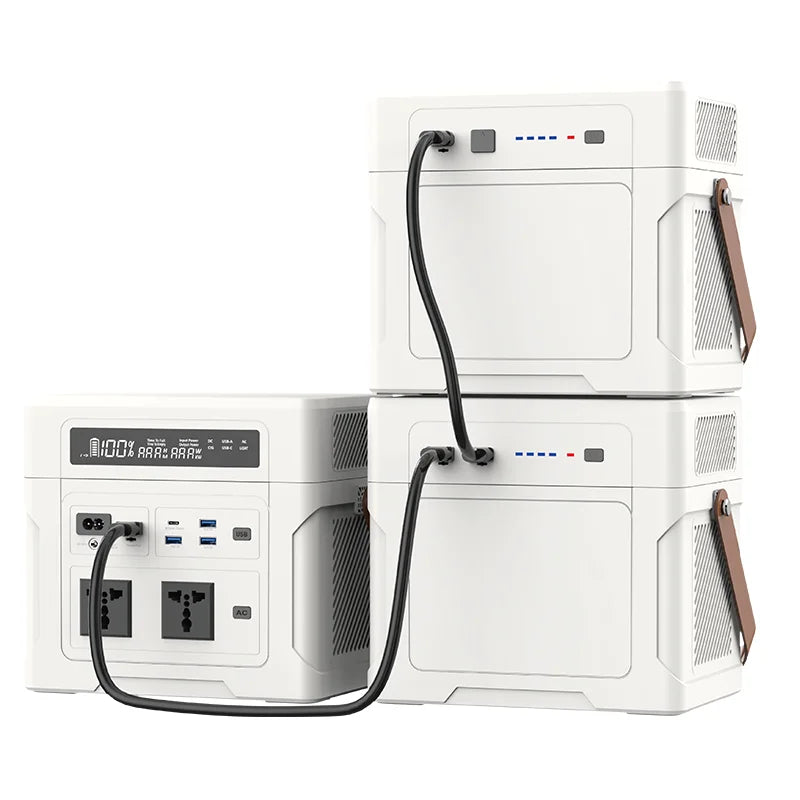 Lifepo4 Battery Solar Generator 1000W 902WH 1804WH 2706WH Portable Power Station 220V 12V Output for Emergency Power Supply