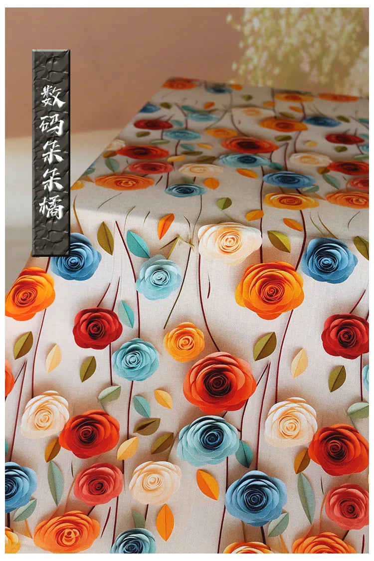 Digital Printed Rayon Fabric Summer By Meters for Women Dress Pajamas Cool Blankets Diy Sewing Soft Smooth Floral Textile Cloth