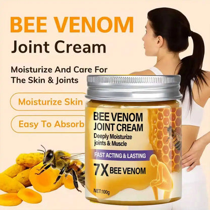 Water Ice Levin 7X Bee Venom Joint Cream, Fast Acting & Lasting, Deeply Moisturizes Joints & Muscles with Turmeric & Coconut Oil