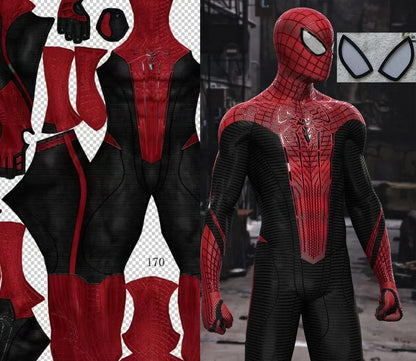 New Style Amazing Cosplay TASM1 Costume Superhero Spandex Zentai Bodysuit Outfits Man Halloween Costume