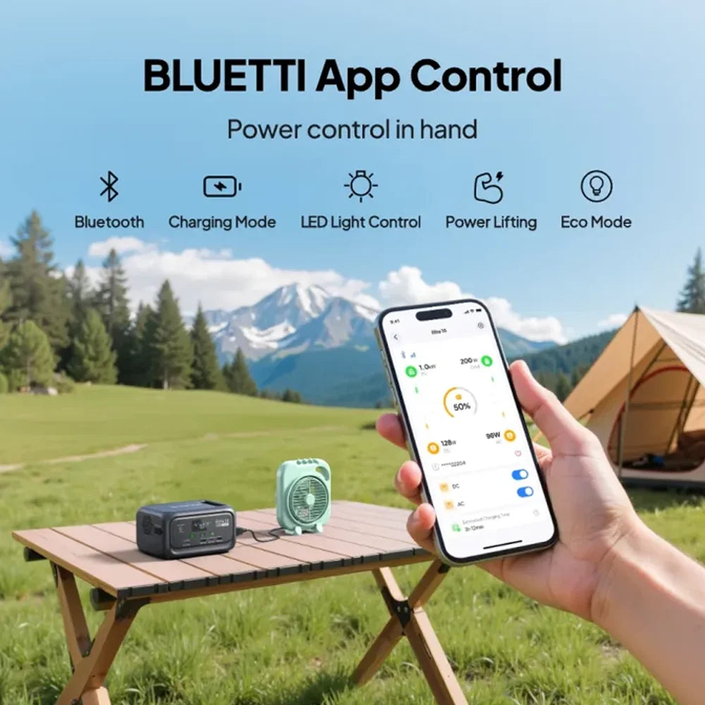 【Renew】BLUETTI Elite 10 128Wh 200W Mini Power Station LiFePO4 100W USB C Fast Charge Portable Solar Generator for Camping Travel
