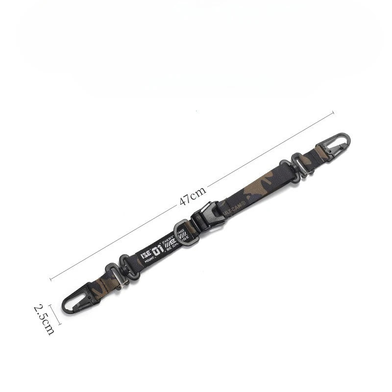Outdoor Camping Multifunctional Hanging Strap Tactical Molle Storage Bag Shoulder Strap Durable Carabiner Clips for TravelHiking