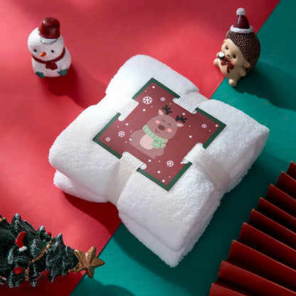 Christmas Face Towel, , Souvenir, Creative Gift Towel, Soft and Highly Absorbent Pure Cotton Material, Perfect for  Bathroom