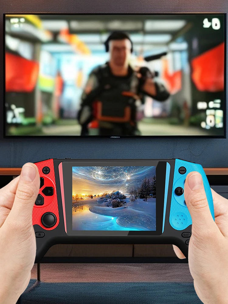Portable Game Console 3.5inch LCD Screen Built-in 500 Games Nostalgic Game Console TV Connect for Kids Adults for Single Player