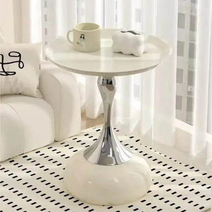 small apartment European wrought iron corner table balcony mobile coffee table bedroom bedside small round table sofa edge table