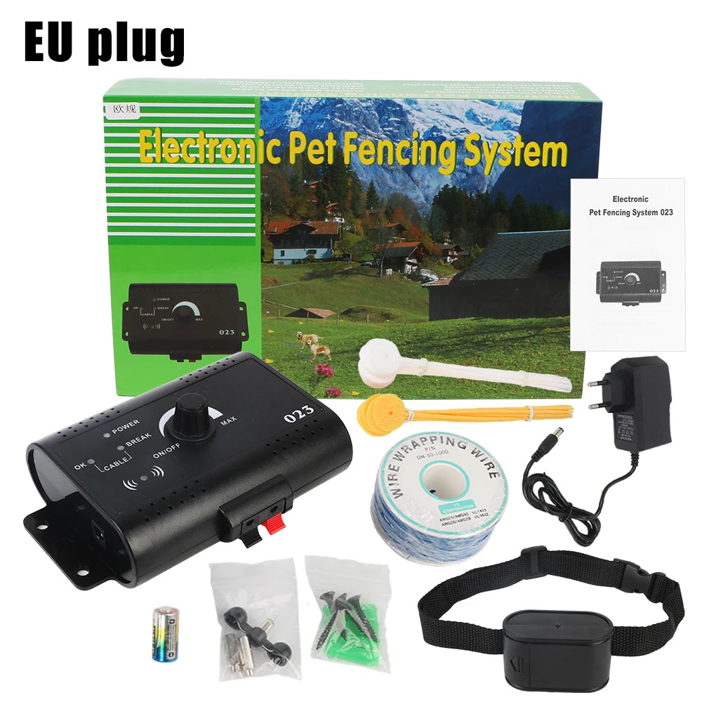 Electronic Pet Fence System Containment Dog Training Collar Pet Accessories Sound Shocked Collar Waterproof Electric Dog Fence