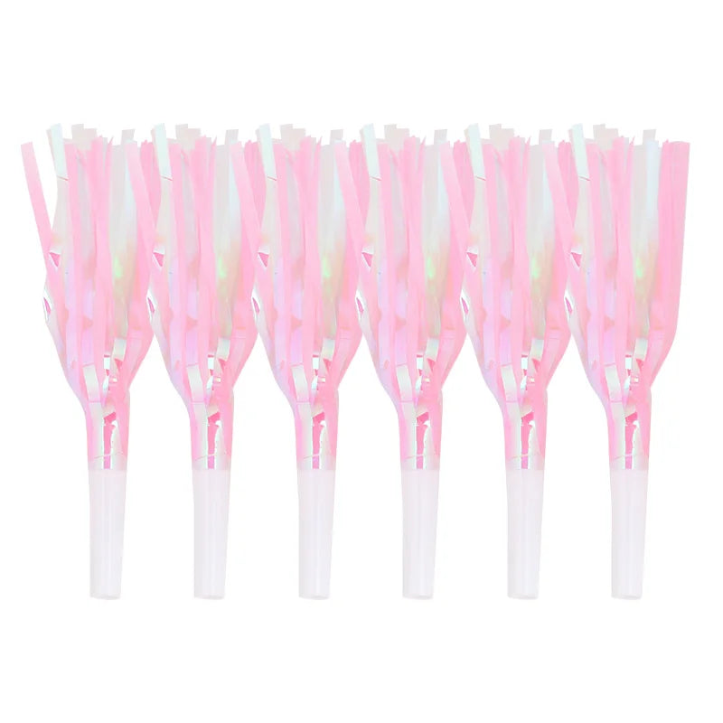 6/12/36 Pcs Colorful Blowout Whistles Wedding Gift Kids Birthday Party Favors Pinata Filler Cheer Props Christmas Noise Maker