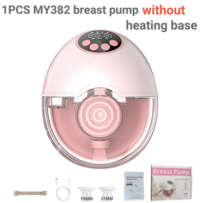 Wearable Breast Pump Electric Handsfree BPA Free With Heating &UV Sterilize Lid Optional Silent Wireless Upgrade Breastmilk Pump