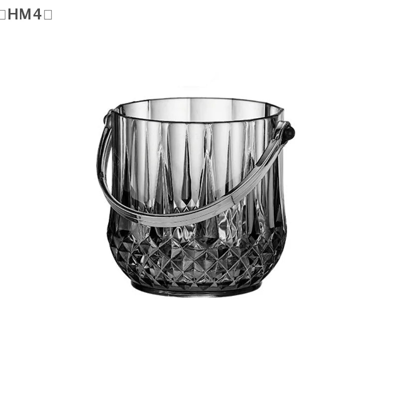 〔HM4〕Transparent Wine Ice Cooler For Party Home Whisky Ice Bucket Ice Champagne Bucket Thermal Beer Bucket Bar Accessories