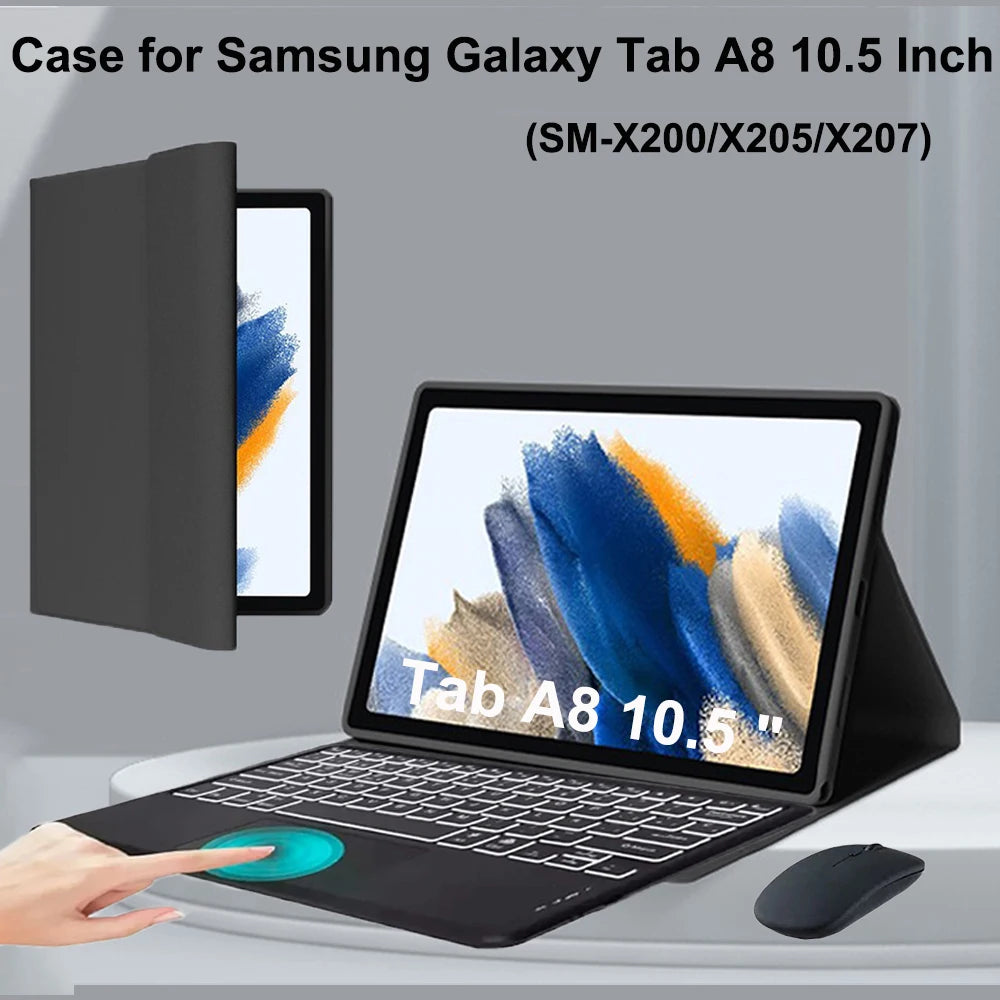 Case for Samsung Galaxy Tab A8 10.5 Inch,Wireless Bluetooth keyboard cover for Tab A8 10.5 Inch,Samsung Smart Stand Cover