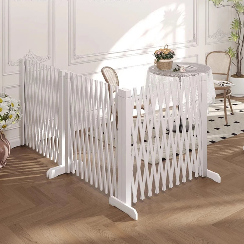 Pet Puppy Fence Retractable Isolation Dog Wooden Fence Folded Indoor Anti-Jailbreak Dog Fences Accessories Isolation Pet Cat Net