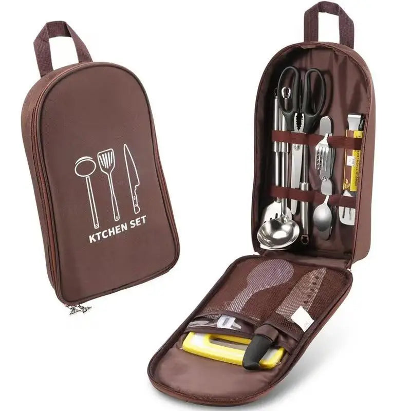 Portable Cooking Utensil Organizer Bag for Outdoor Camping Travel  Storage for  Equipment