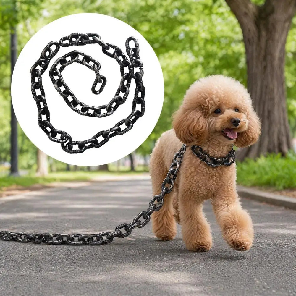 Giant Chain Dog Leash, Lightweight Plastic Chain Pet Leash, Looks Like Iron Chain, Stylish Big Chain Leash for Small Dogs
