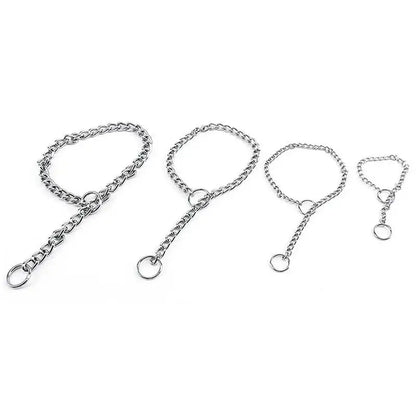 Dog Pet Training Choker Choke Chain Collar Guardian Gear All Sizes Pets Acessorios Suitable Home Pet Dog Traction Rope Supplies