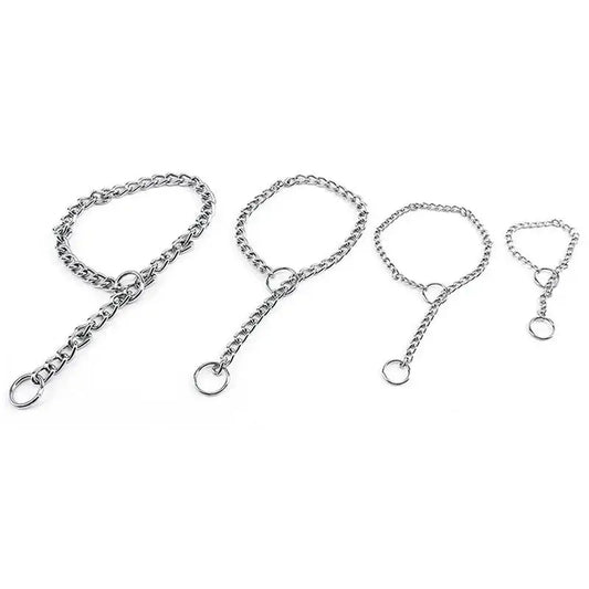 Dog Pet Training Choker Choke Chain Collar Guardian Gear All Sizes Pets Acessorios Suitable Home Pet Dog Traction Rope Supplies
