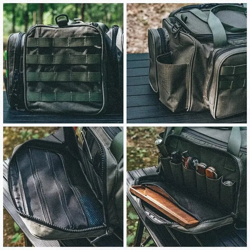 Outdoor Style Camping Picnic Bag, Field Tableware Storage, Tactical Wind Compartment, Sundries, Multi-functional Portable Should