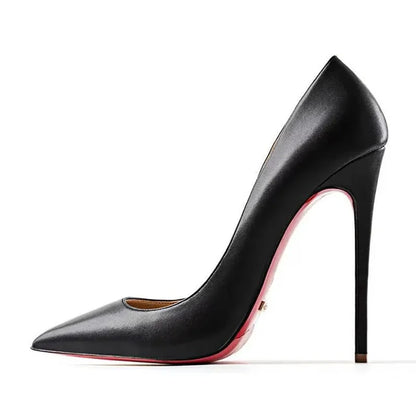Plus Size 34-44 Sexy Red Shoes Dress Party Wedding High Heels Rubber Bottom Pointed Toe Spring Shallow Women Pumps