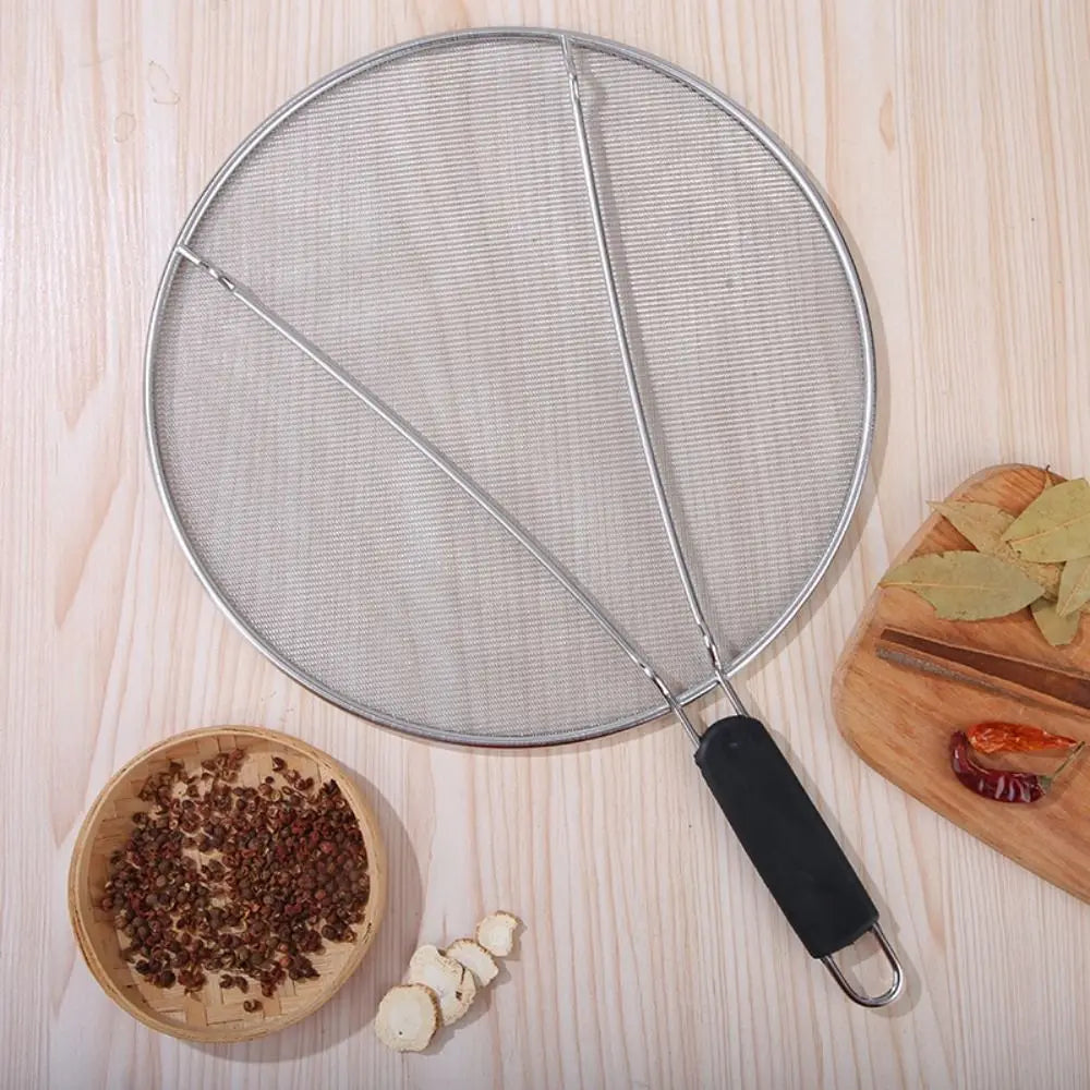 Stainless Steel Grease Splatter Screen Durable Kitchen Tools Anti Splatter Guard Oil Net Cooking Frying Splash Cover