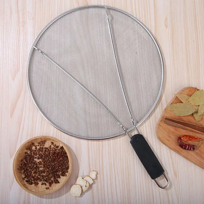 Stainless Steel Grease Splatter Screen Durable Kitchen Tools Anti Splatter Guard Oil Net Cooking Frying Splash Cover