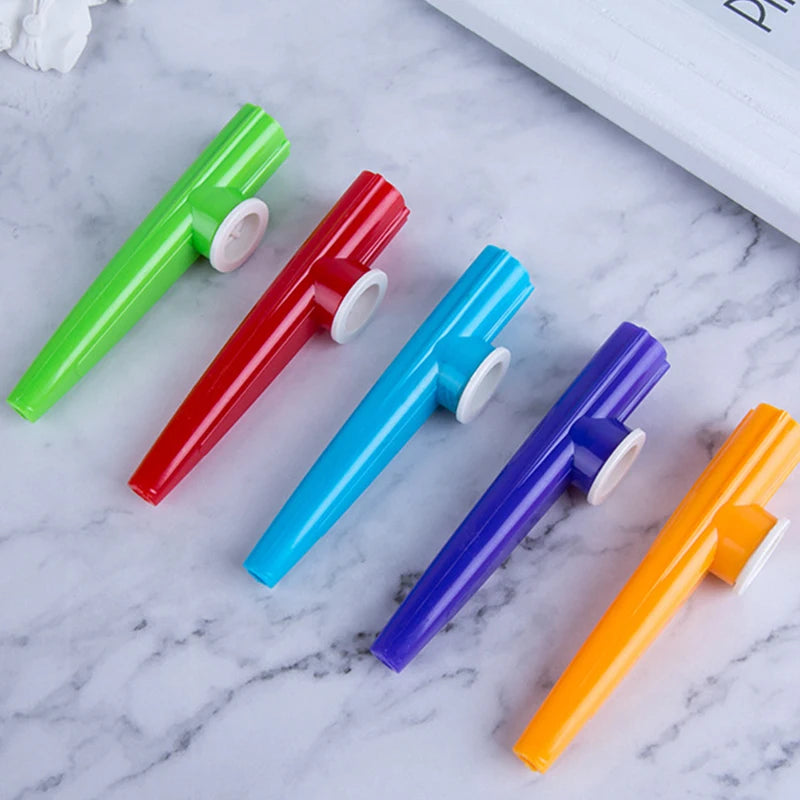 6-18PCS Random Mix Colors Plastic Kazoo Whistle Portable Harmonica Flute Instrument Bulk Items Festival Party Gift Souvenirs ZYF