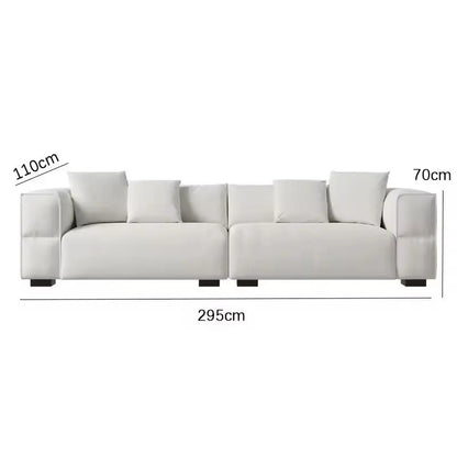 Modern Living Room Sofa Set With Comfort Cushions And Composite Fabric Upholstery For Family Seating And Home Lounge Use