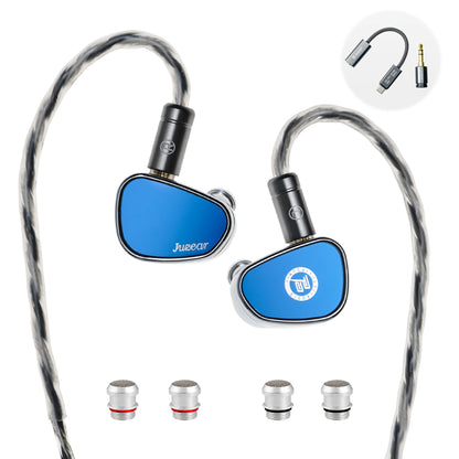 JUZEAR Nimbus HiFi IEM Dynamic In-ear Earphone 3 Tuning Nozzles 3.5+4.4mm/ 3.5mm+Type-C Mic Gaming Headphone Music Earbuds