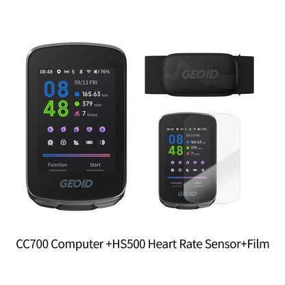 GEOID CC700 Bike Computer Wireless Color Screen ANT+ WIFI Bicycle Speedometer IPX7 Waterproof Route Navigation Cycling Odometer