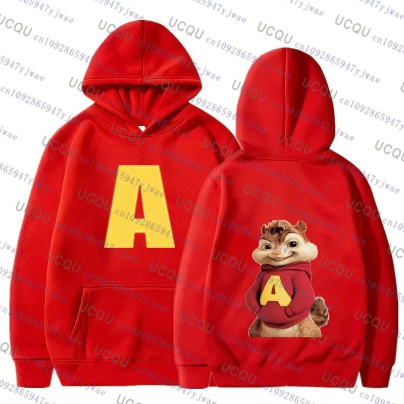 Alvin and The Chipmunks 2026 Fashion Unisex Casual Sportswear Men's Hoody Alvin Chipmunk Cosplay Costume Kid Adult Pullover Top
